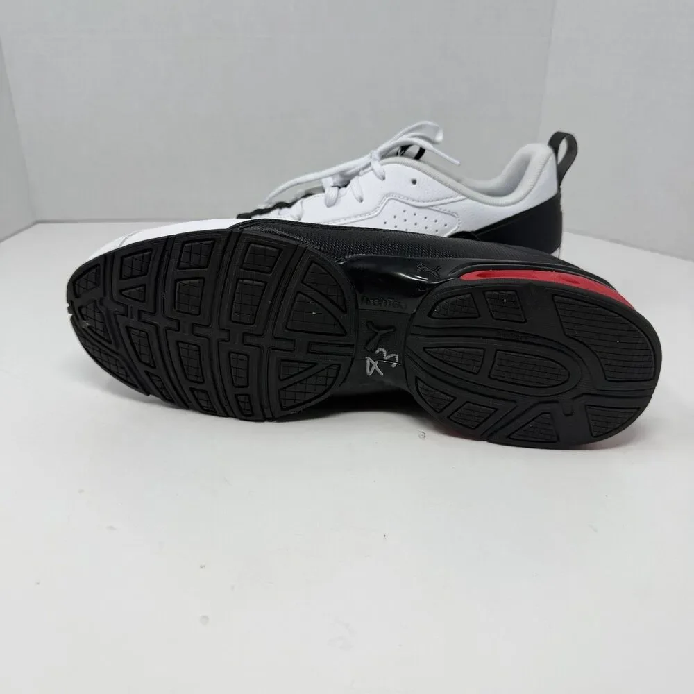 Puma Shoes Mens Sz 9.5 White Black Red SoftFoam+ ArchTec Sneakers 309941-04 1D4